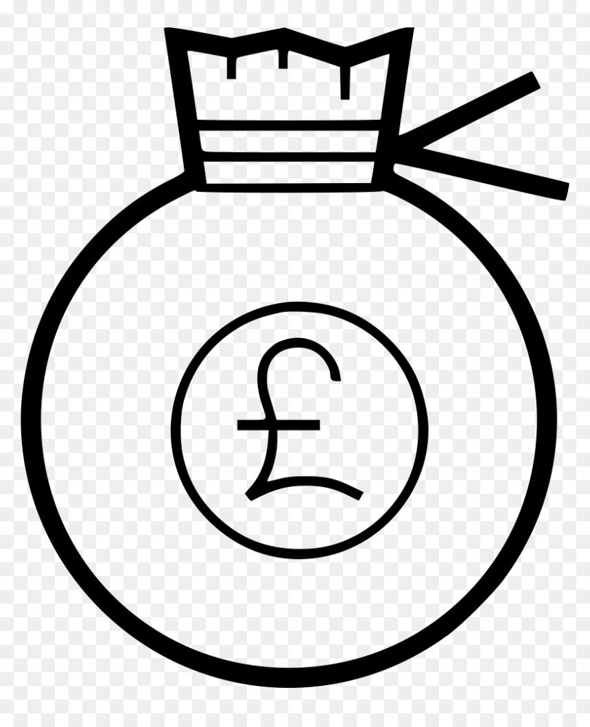 Money Bag Pound - Circle, HD Png Download - money bag icon png