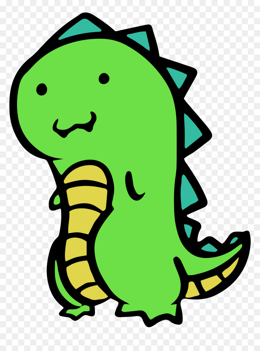 Cute Dinosaur Transparent - Cute Cartoon Dinosaur Clipart Transparent Background, HD Png Download - cute dinosaur png