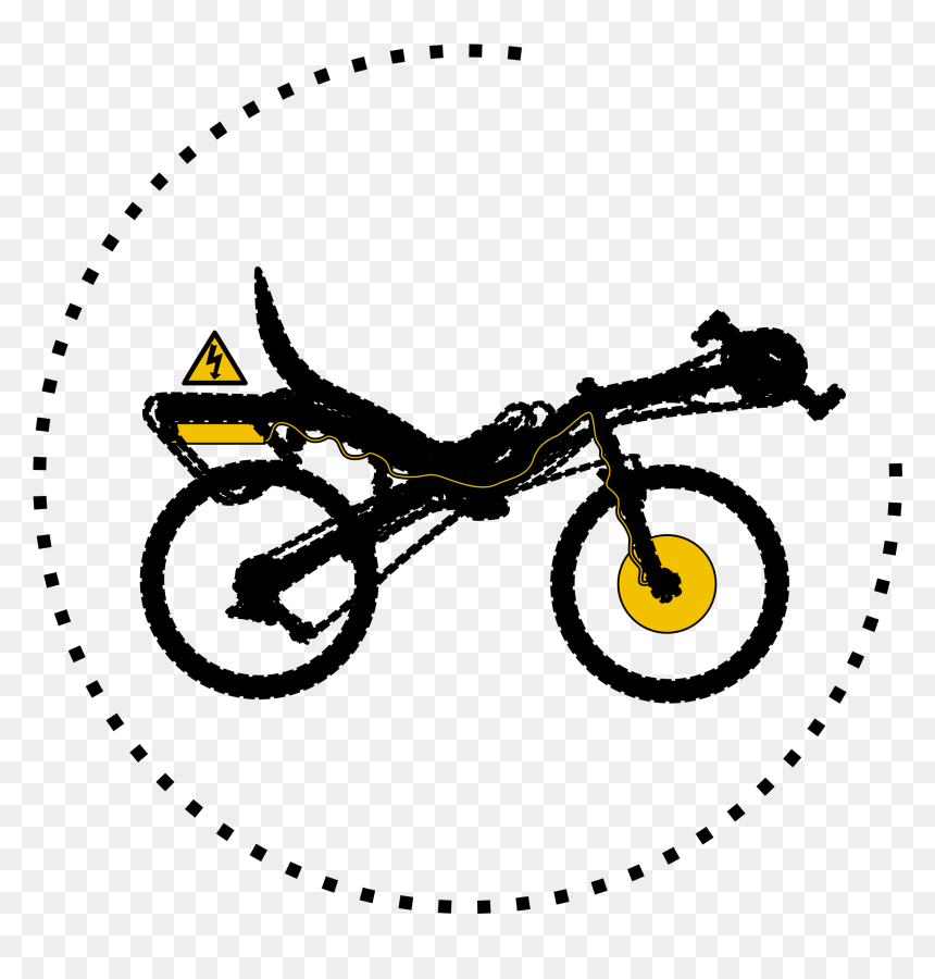 Modern Recumbent Electric Bike Silhouette - Clip Art, HD Png Download - bike silhouette png