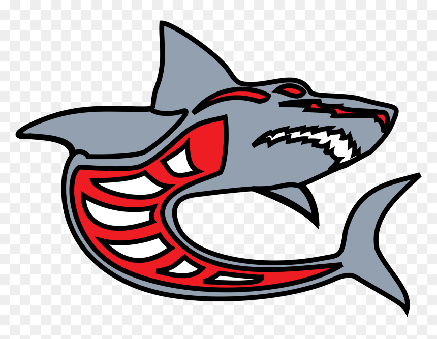 Shark Grey Red By Ashed Clip Arts - Shark Red Transparent, HD Png Download - cartoon shark png