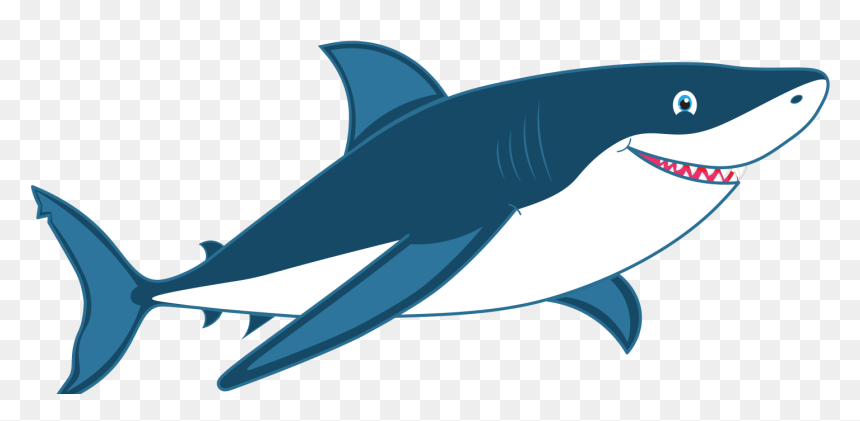 Great White Shark, HD Png Download - cartoon shark png