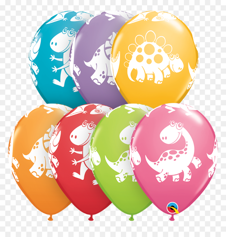 Latex Printed Cute & Cuddly Dinosaurs Balloons, HD Png Download - cute dinosaur png