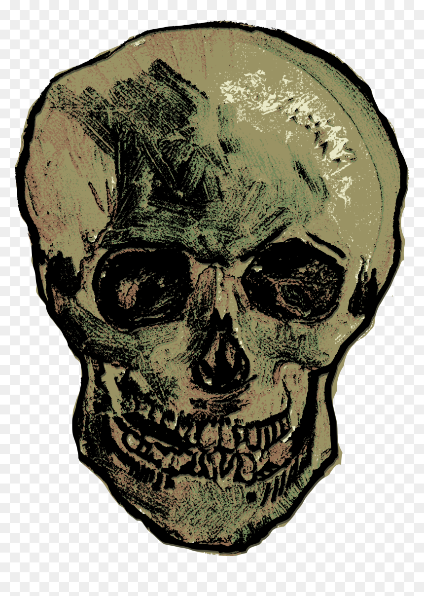 Van Gogh Skull Clip Arts - Vincent Van Gogh Png, Transparent Png - skeleton face png