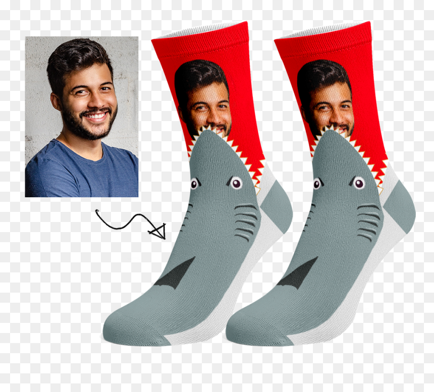 Sock, HD Png Download - cartoon shark png