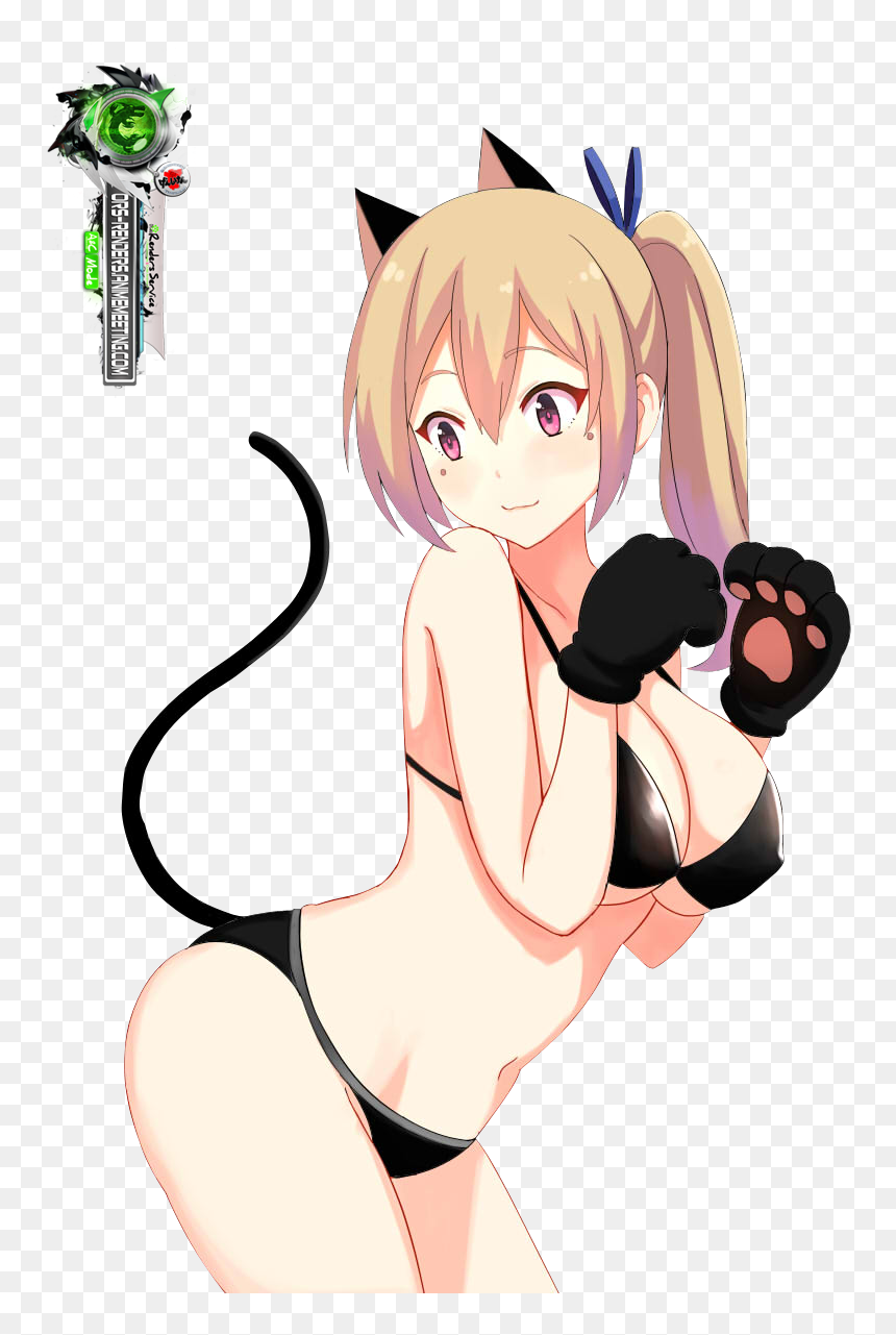 Ecchi Drawing Neko - Cartoon, HD Png Download - neko girl png