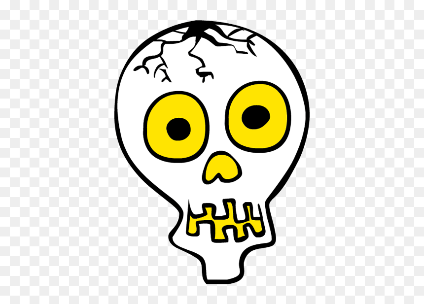 Collection Of Halloween - Cliparts For Skeleton, HD Png Download - skeleton face png