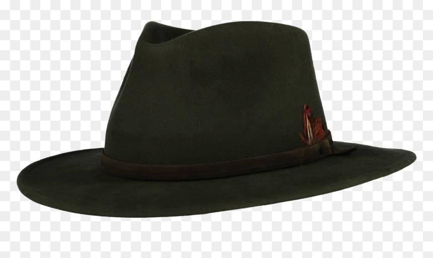 Transparent Gangsta Hat Png - Fur Felt Green Fedora, Png Download - gangsta hat png