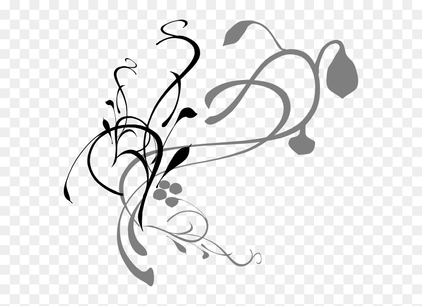 Scroll Frame Clipart Besides Flourish Decorations Flourish - Borders Clipart Funeral Programs, HD Png Download - flourish line png