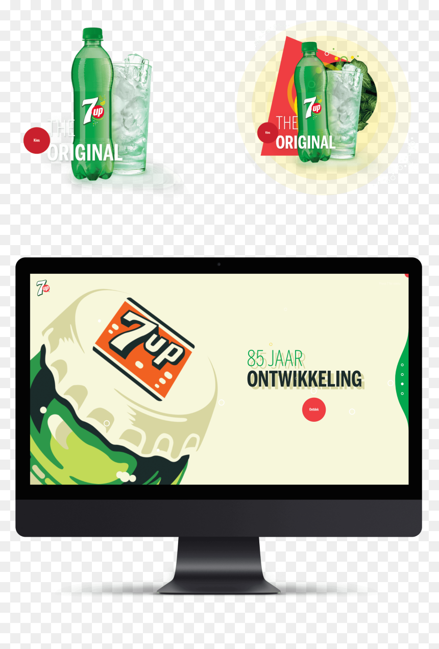 Led-backlit Lcd Display, HD Png Download - 7up png