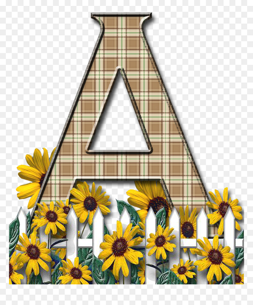 Abecedario Con Cuadrícula Y Margaritas - Sunflower Free Printable Banner, HD Png Download - cuadricula png