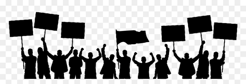 Silhouette People Holding Banners Png By Khaleeqxaman - People Holding Banner Silhouette, Transparent Png - people cheering png