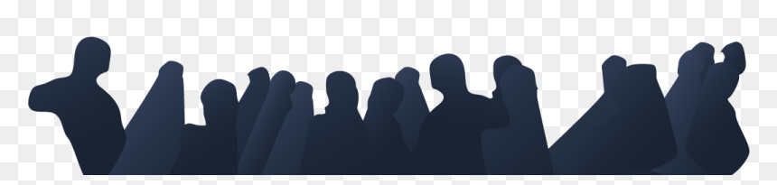 Silhouette, HD Png Download - people cheering png