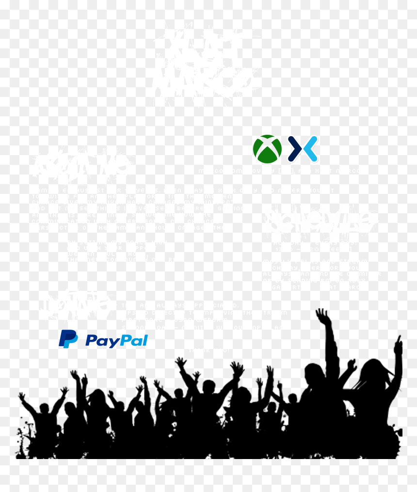 People Vector Black And White, HD Png Download - people cheering png