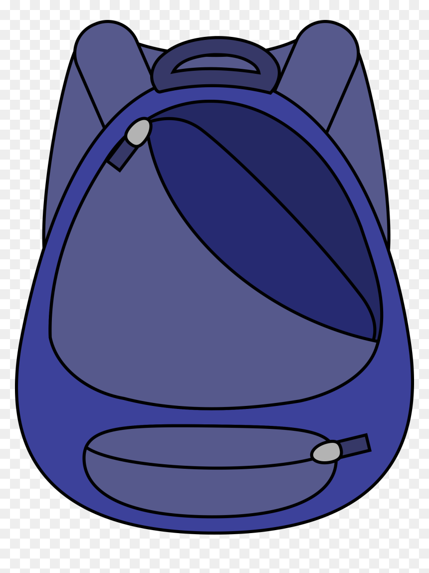 Blue School Bag Big - Blue School Bag Clipart, HD Png Download - backpack clipart png