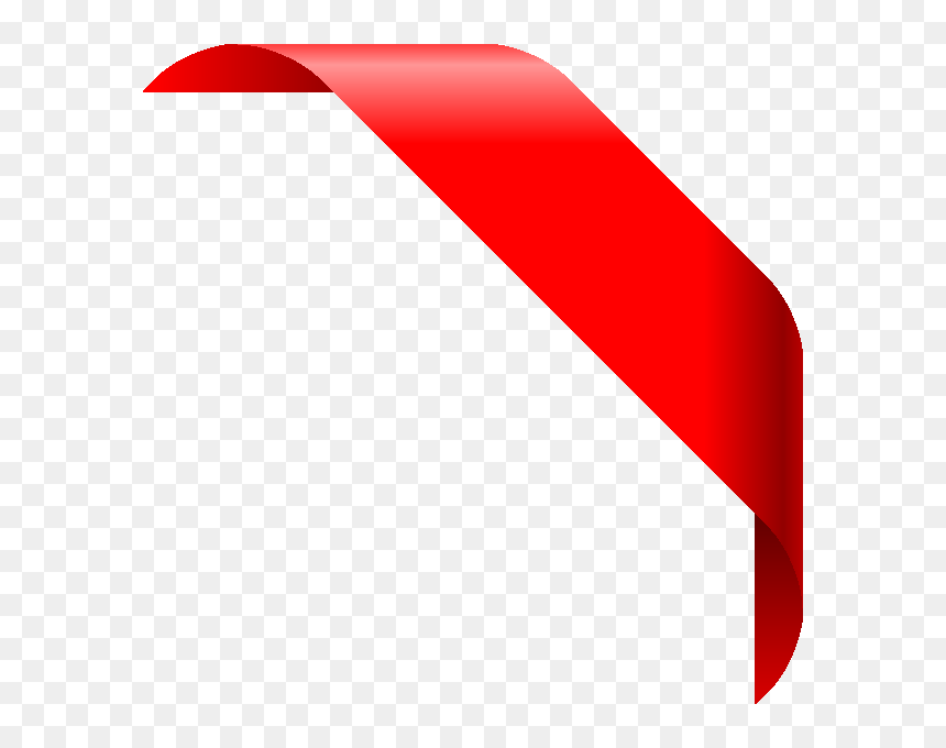 Corner Ribbon01 Red Vector Data - Corner Red, HD Png Download - red starburst png