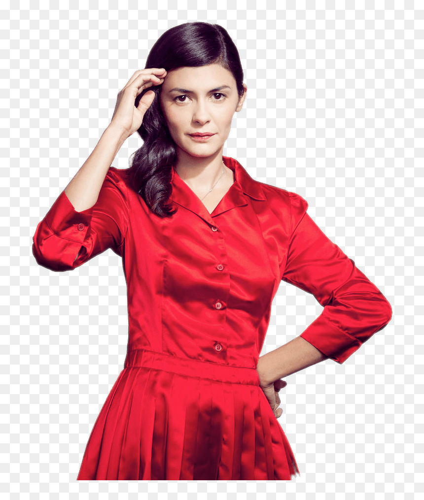 Audrey Tautou Red Dress - Audrey Tautou, HD Png Download - red dress png