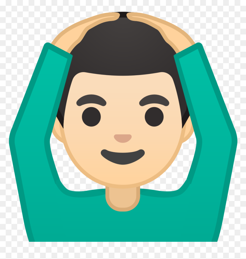 Man Gesturing Ok Light Skin Tone Icon - Man Emoji Png, Transparent Png - emoji enamorado png