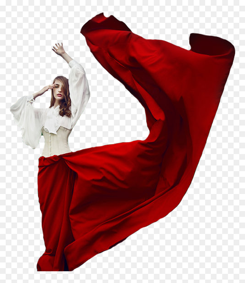 Red Dress Girl Png, Transparent Png - red dress png