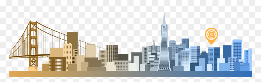 Skyline Clipart Skyline San Diego - San Francisco Skyline Clipart, HD Png Download - san francisco skyline png