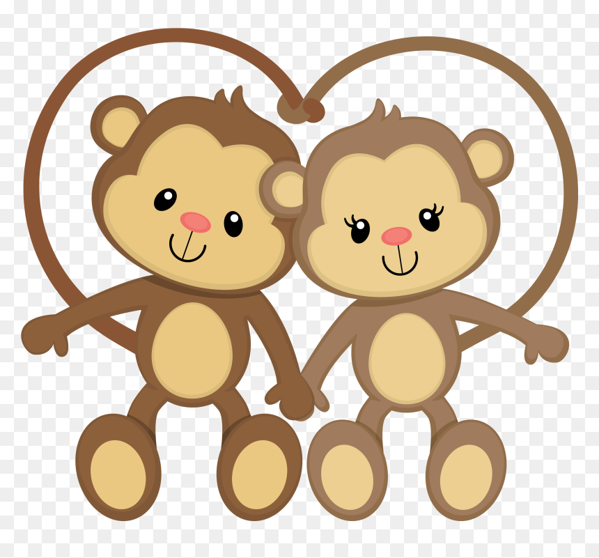 Monito Y Monita, HD Png Download - emoji enamorado png