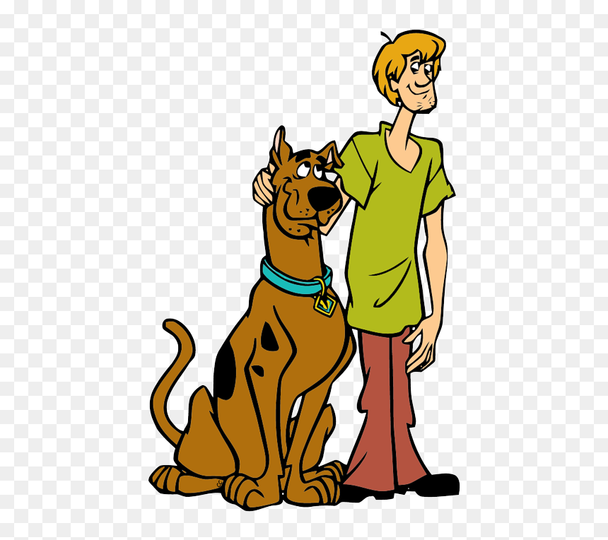 Cartoon,clip Art,yellow,dog Breed,canidae,line Walking,art - Scooby Doo And Shaggy Clipart, HD Png Download - cartoon blunt png