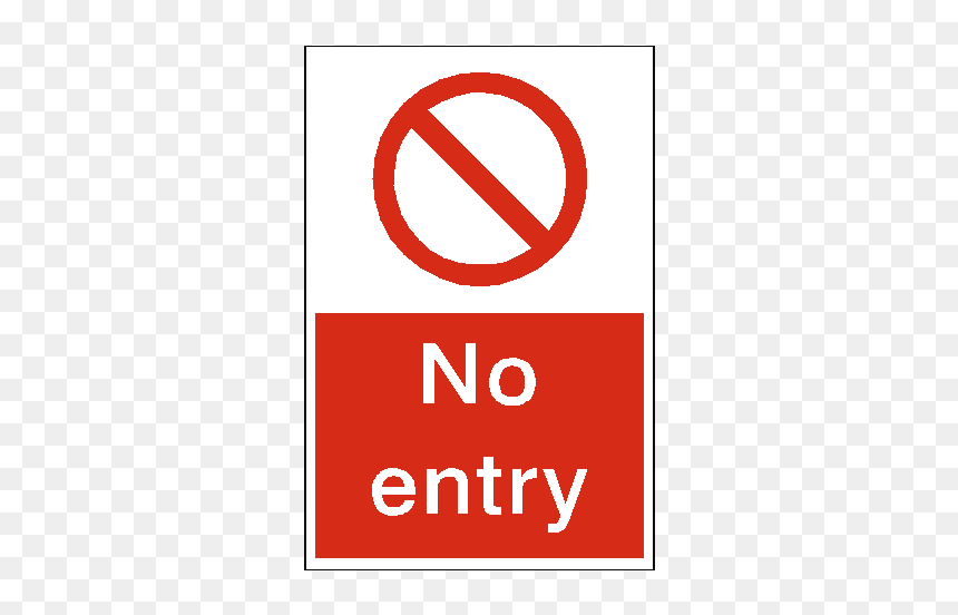 Red No Entry Png Free Download - Sign, Transparent Png - free entry png