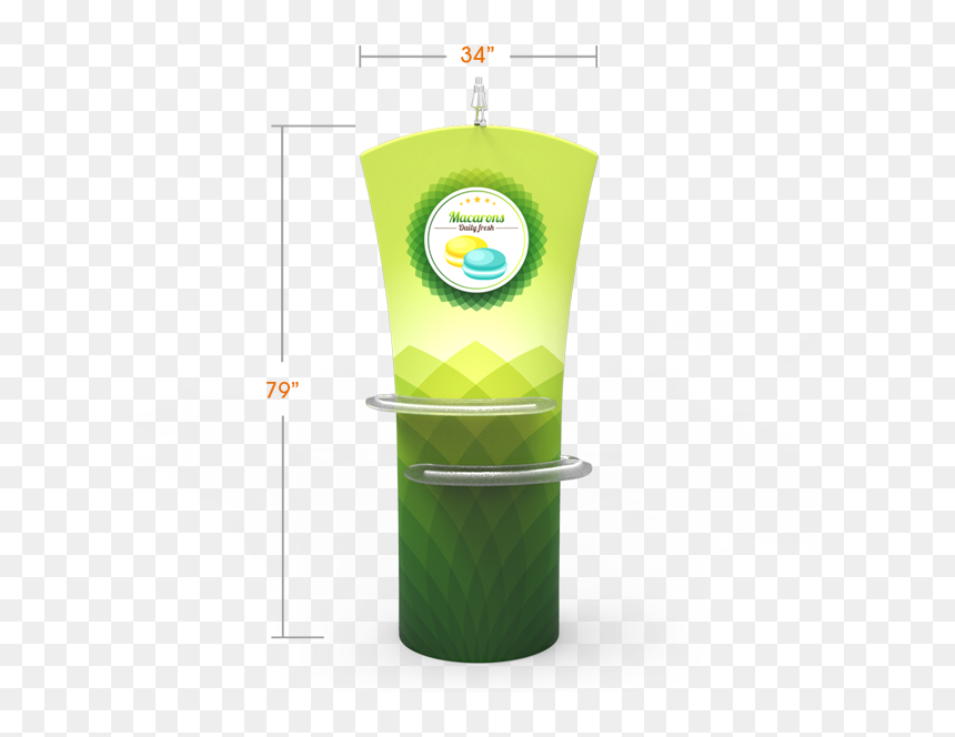 Curved Top Tension Fabric Banner Stand With Arm Shelves - Banner, HD Png Download - curved banner png