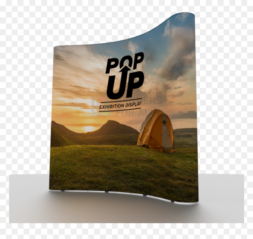 3m X 3m Curved Exhibition Pop Up Graphics - Curved Pop Up Banner, HD Png Download - curved banner png