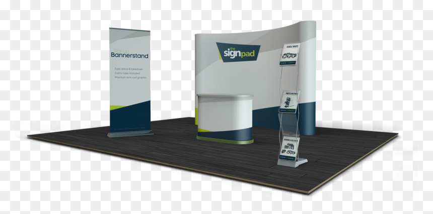 Trade Show Booth Png, Transparent Png - curved banner png