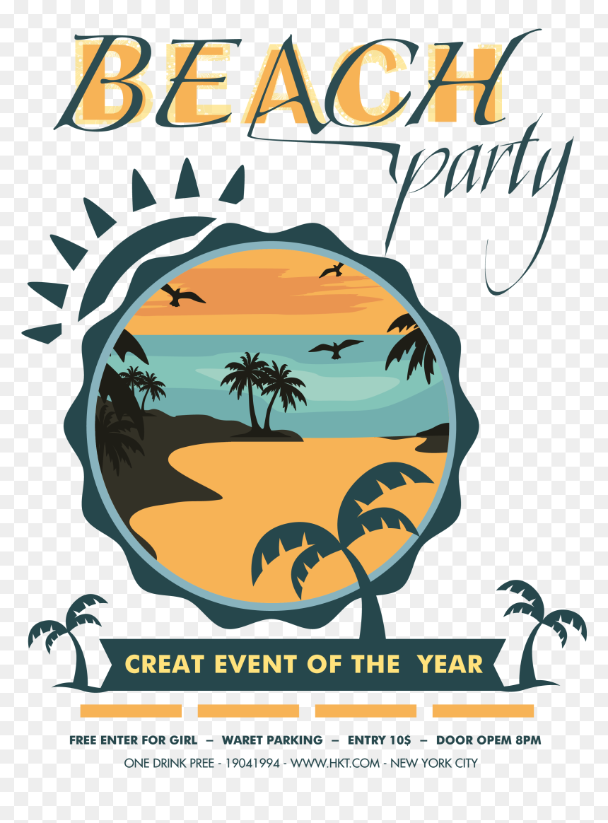 Beach Party Png Image - Beach Party Png, Transparent Png - free entry png