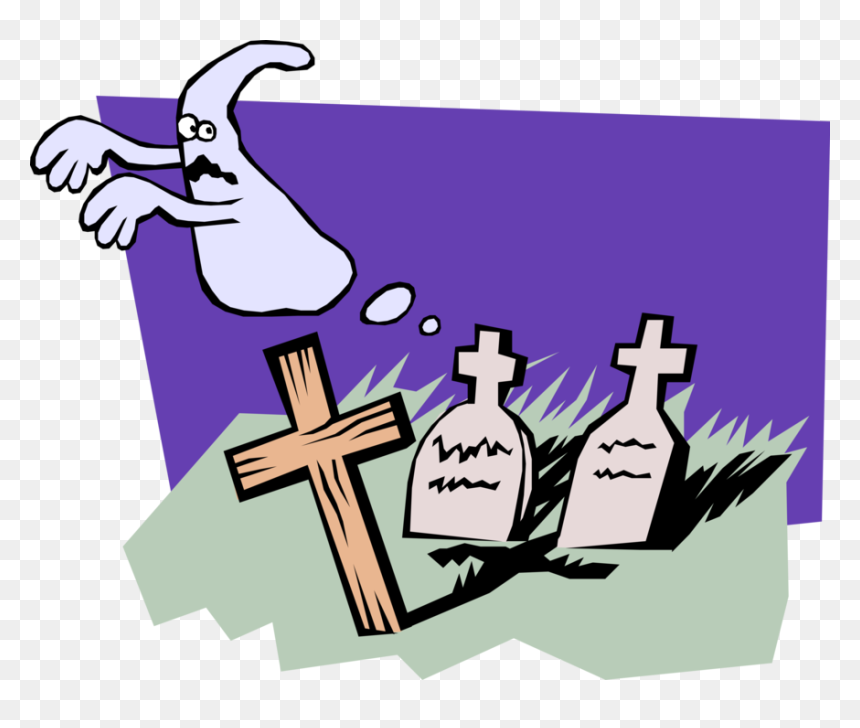Vector Illustration Of Graveyard With Cross And Tombstones - Leyenda Las Argollas De La Virgen, HD Png Download - tombstones png
