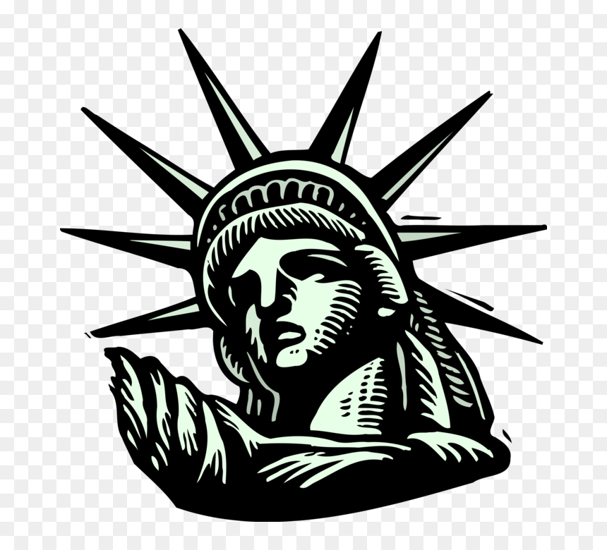 Vector Illustration Of Statue Of Liberty Colossal Neoclassical, HD Png Download - statue of liberty vector png