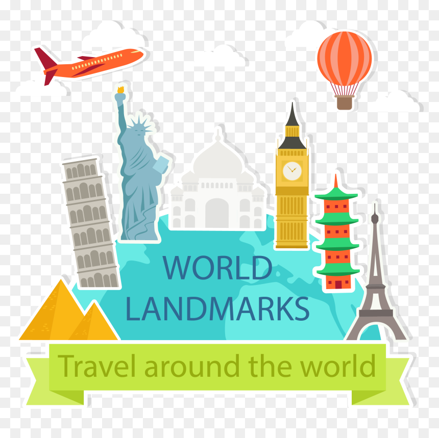 Statue Of Liberty Taj Mahal Travel Landmark, HD Png Download - statue of liberty vector png