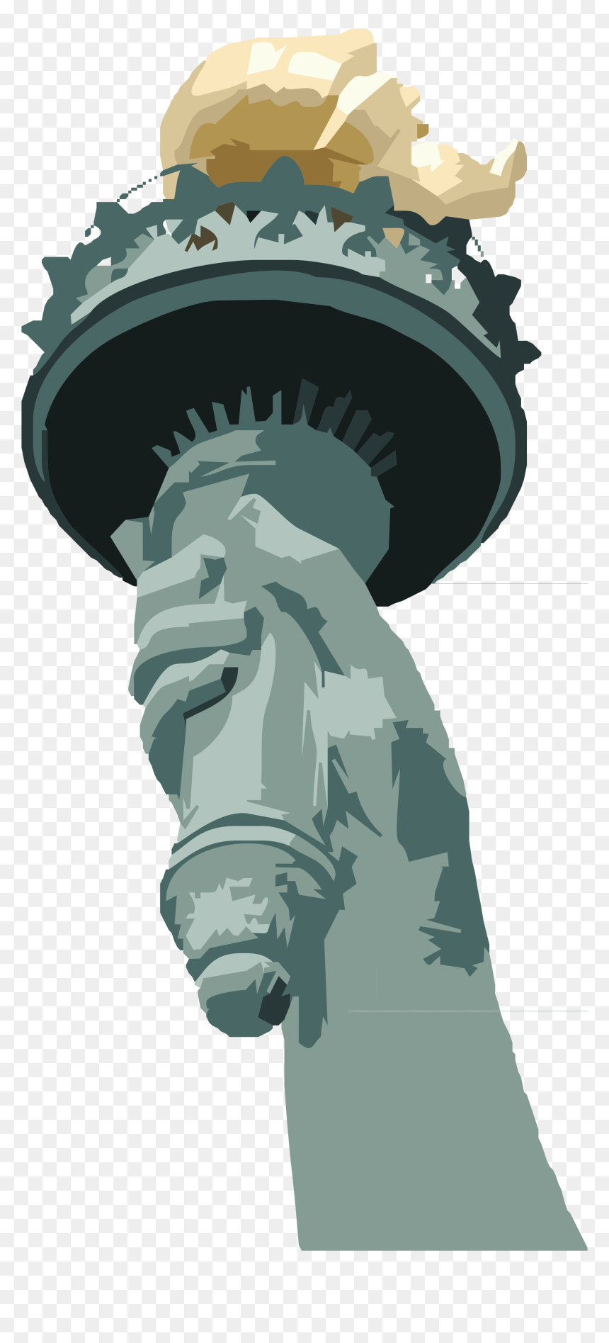 Vector Torch Statue Liberty - Statue Of Liberty, HD Png Download - statue of liberty vector png