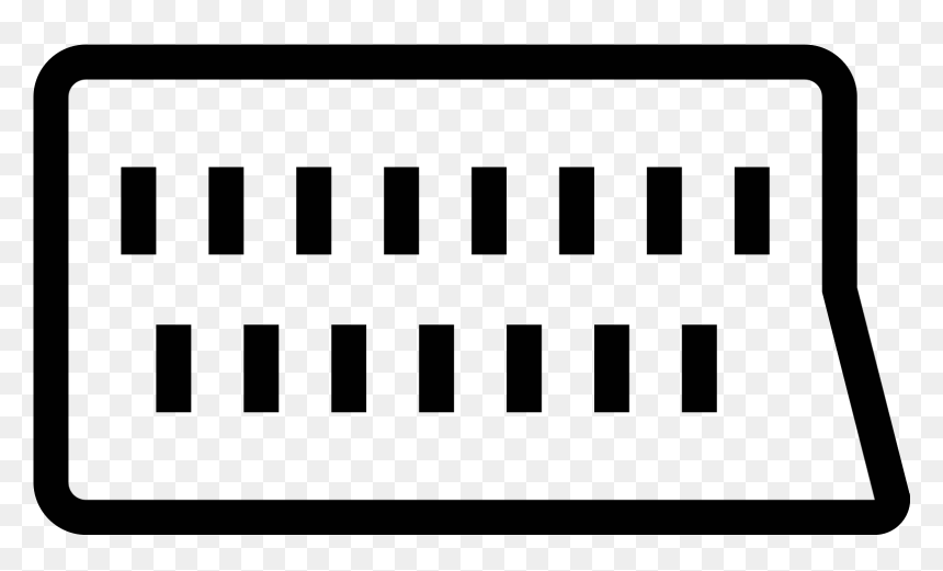 The Scart Icon Is A Rectangle With Rounded Edges, But - Monochrome, HD Png Download - round rectangle png