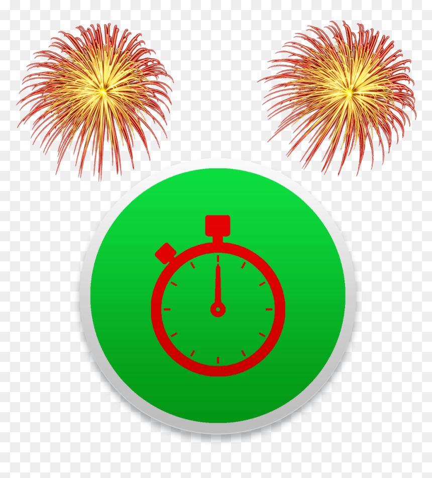 Fireworks, HD Png Download - new year clock png