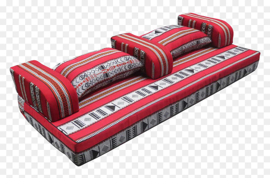 Low Arabic Seating Pattern 2 With Armrests And Cushions - Bed Sheet, HD Png Download - arabic png