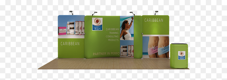 20ft Waveline Curved Wall Caribbean Kit - Graphic Design, HD Png Download - curved banner png