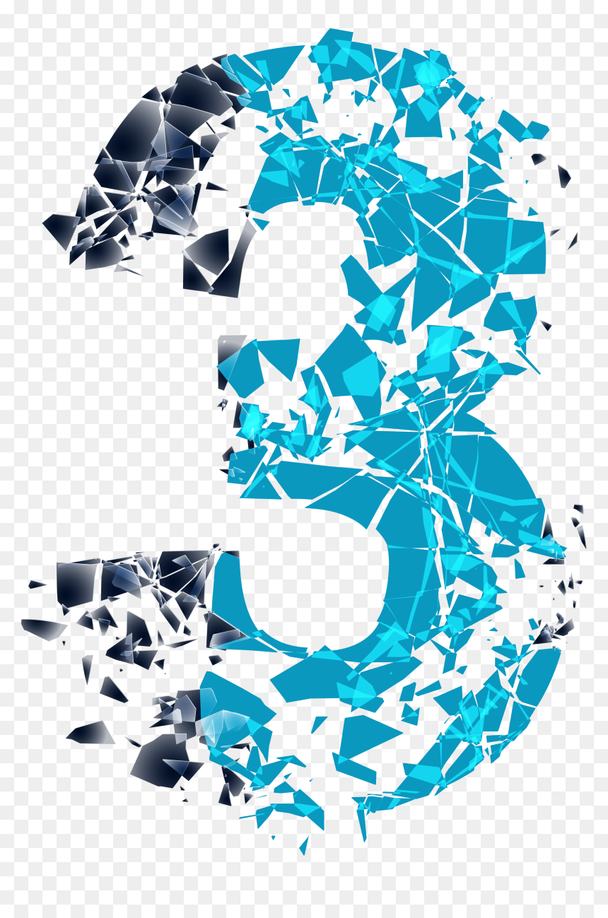 Numerals Digit Numerical System Effect Numeral Arabic - 3 Number Design Digit, HD Png Download - arabic png