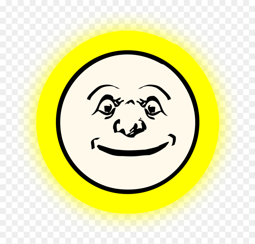 Emoticon,emotion,head - Portable Network Graphics, HD Png Download - glowing moon png