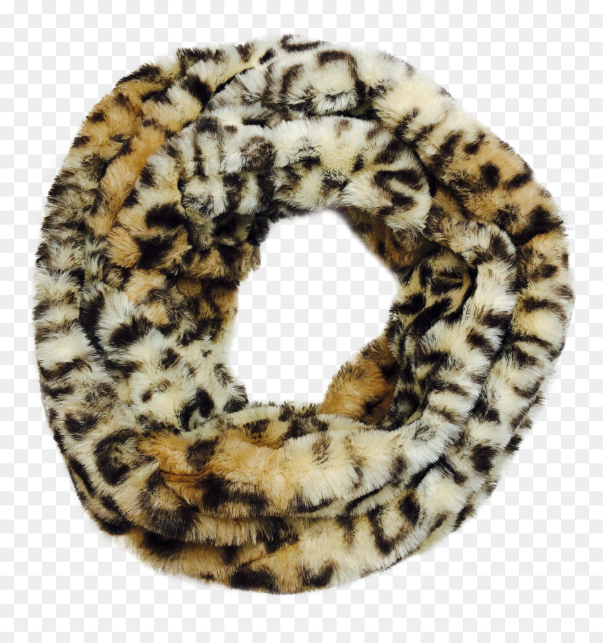 Cozy Leopard Scarf, HD Png Download - winter scarf png