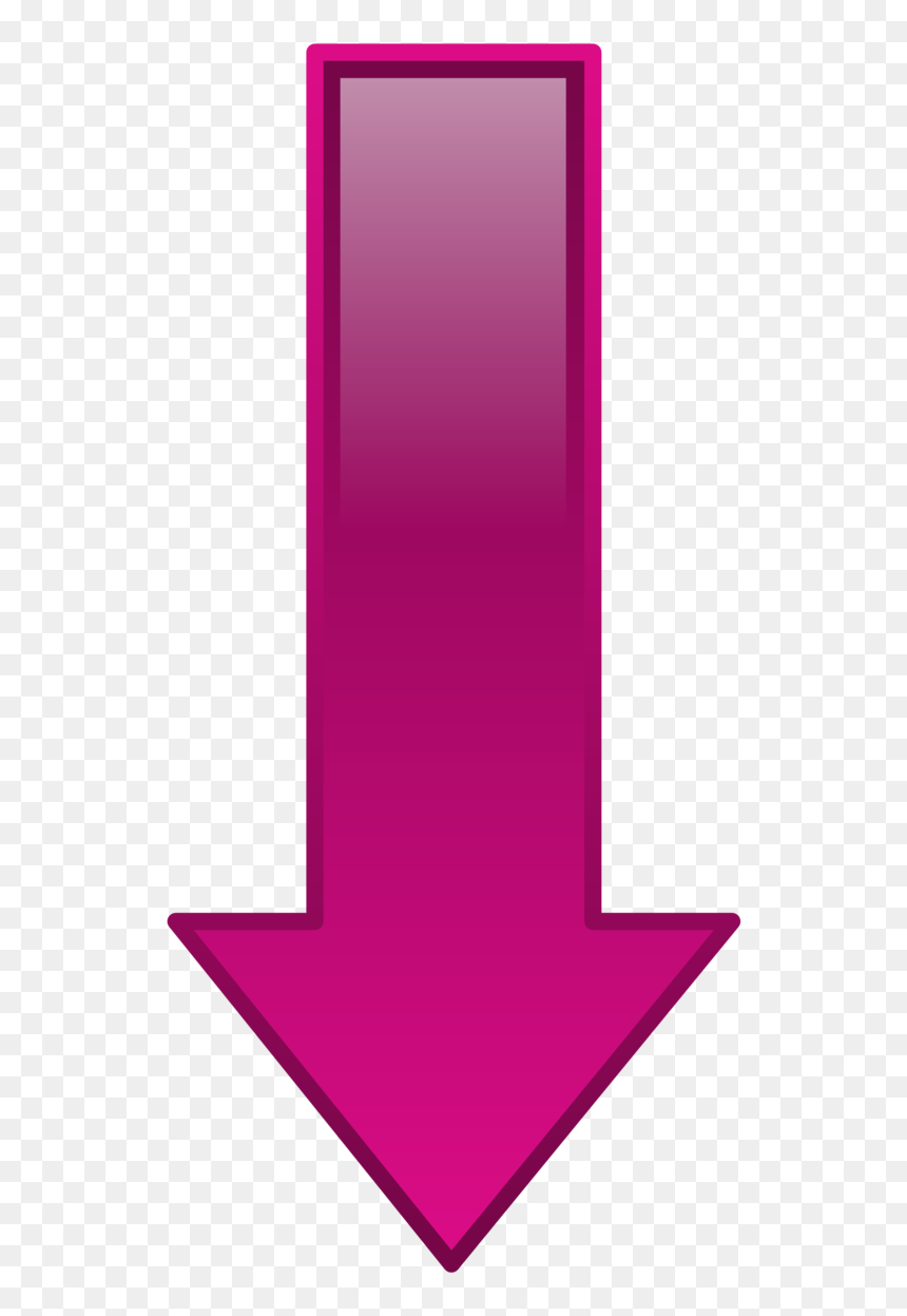 Arrow Down Purple Svg Clip Arts - Cartoon Arrow Pointing Down, HD Png Download - purple arrow png