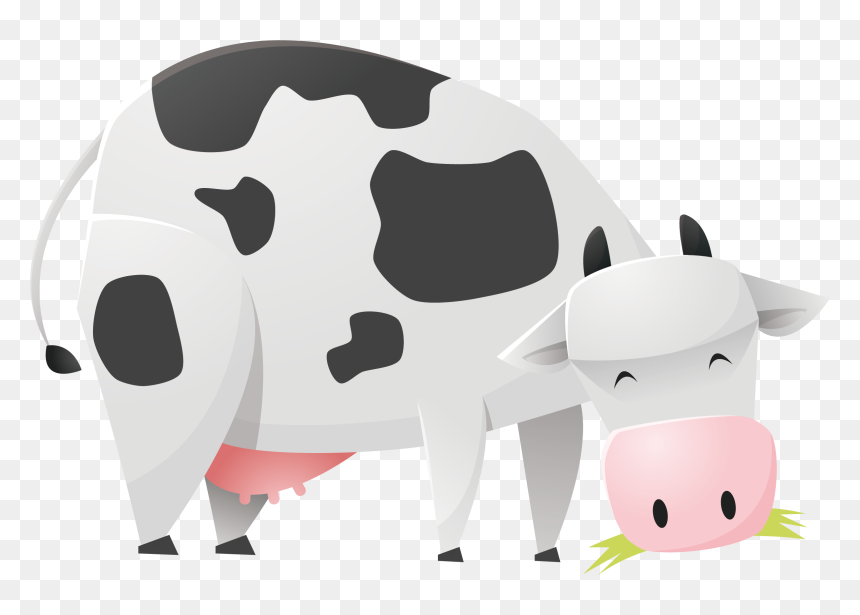 Dairy Cattle Euclidean Vector - Illustration, HD Png Download - cartoon cow png