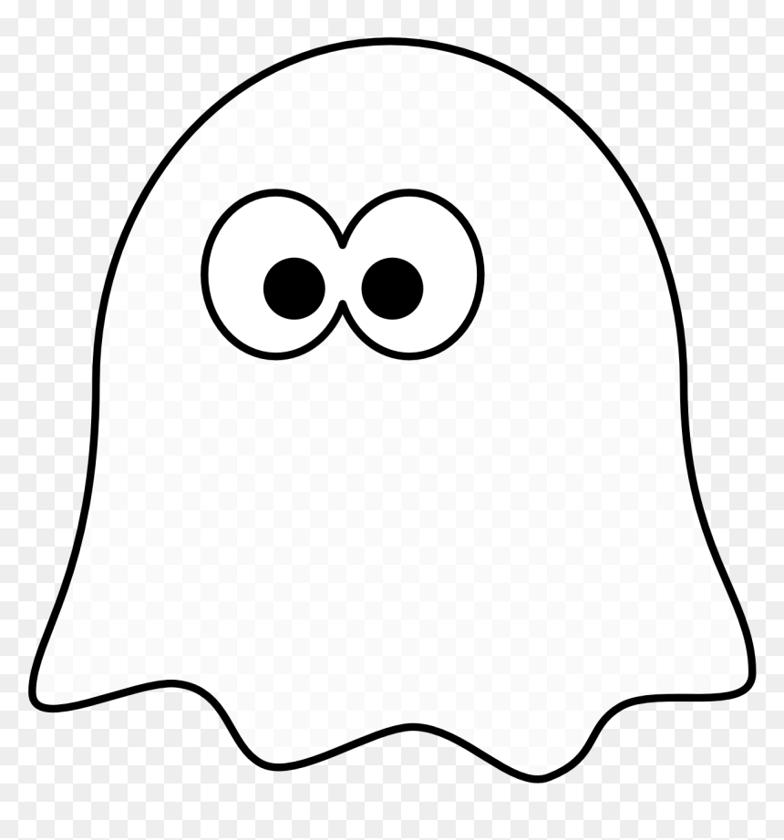 Grey Cartoon Ghost, HD Png Download - ghost face png