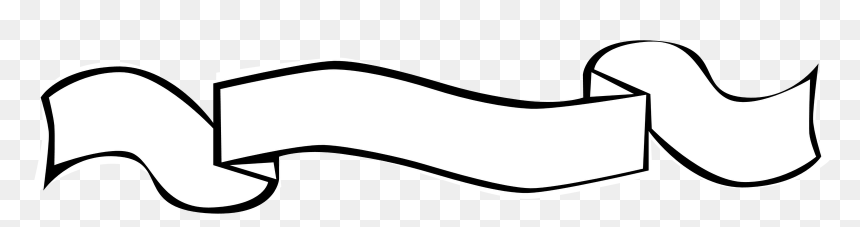 Blank Scroll Banner Png For Kids - White Banner On Black Background, Transparent Png - blank scroll png