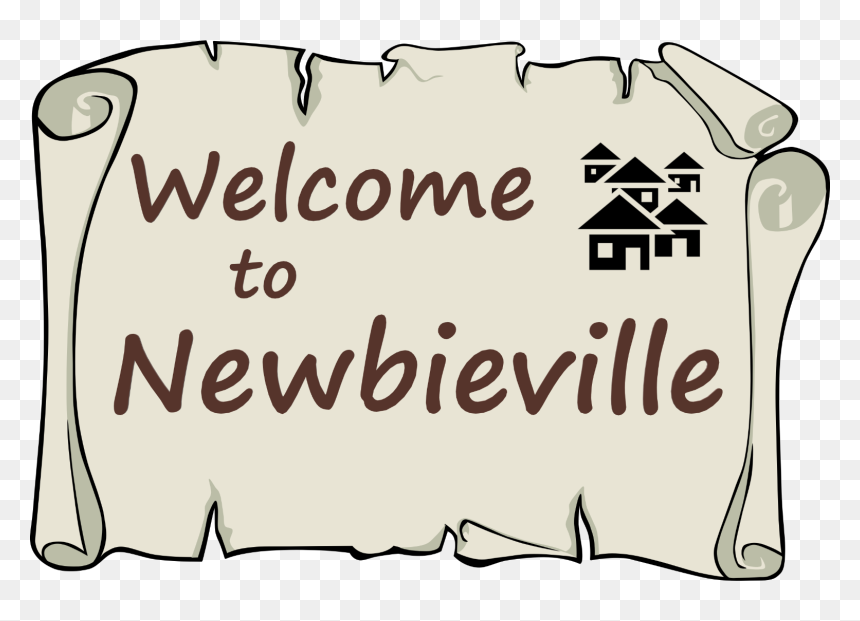 Image Of A Scroll That Reads "welcome To Newbieville, HD Png Download - blank scroll png