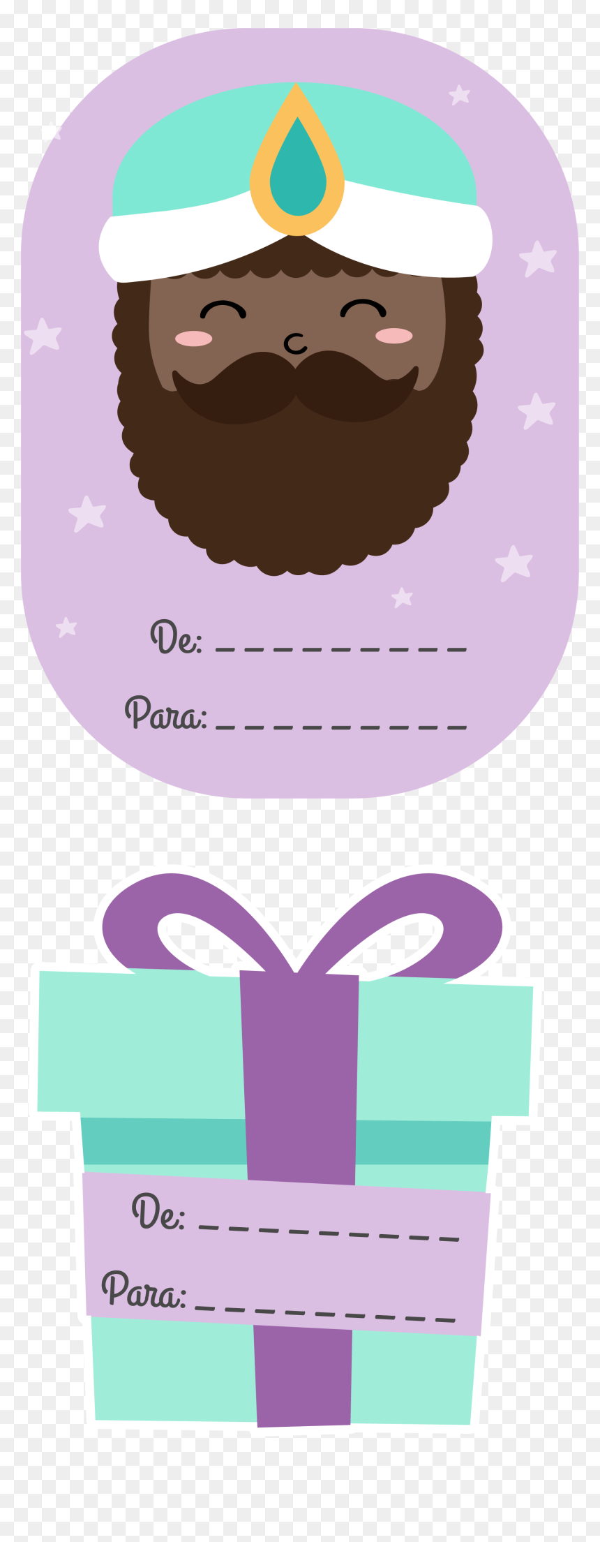 Transparent Reyes Magos Png - Pegatina Regalo Baltasar, Png Download - reyes magos png