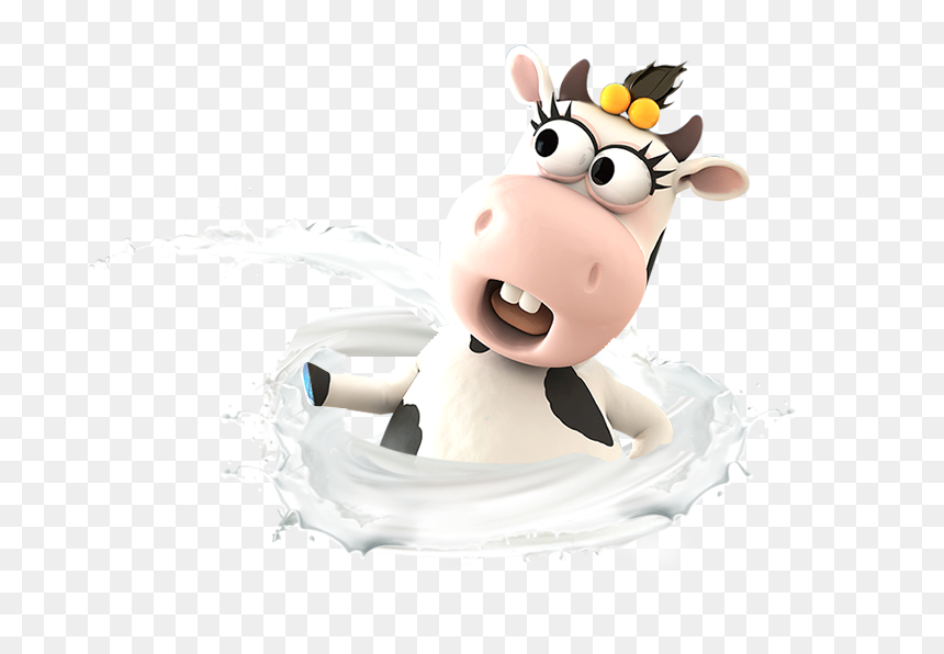Clipart Cow Cow"s Milk - Cartoon Cow Milk, HD Png Download - cartoon cow png