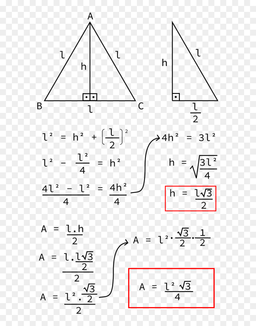 Área Do Triângulo Equilátero - Geometria Analitica E Espacial, HD Png Download - triangulos png