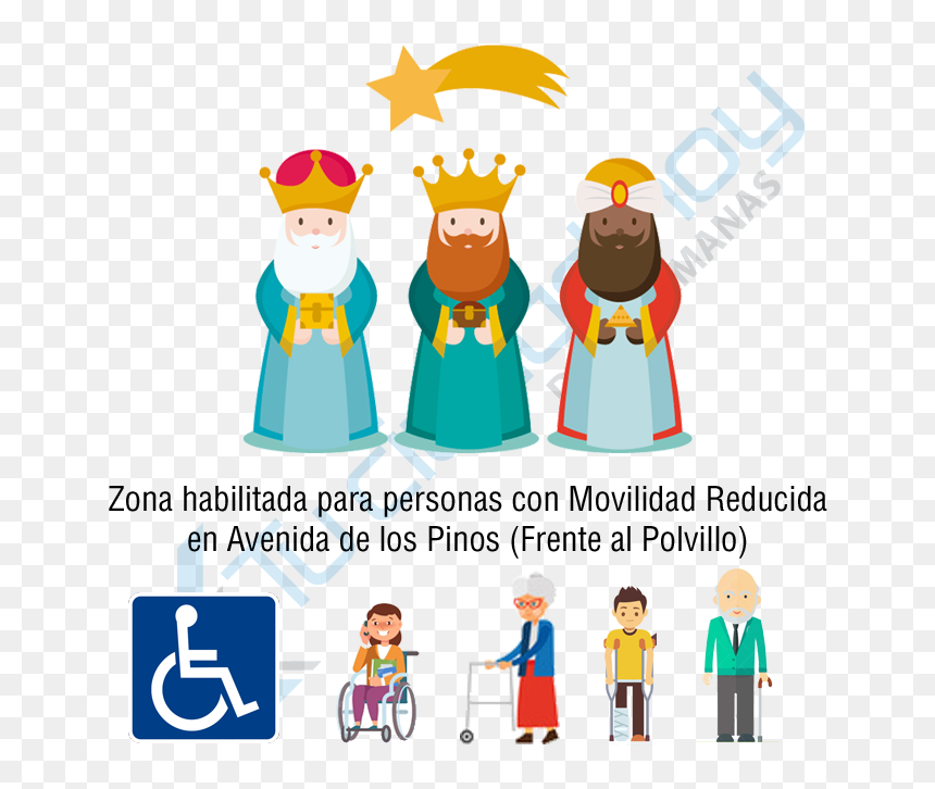 Movilidad Reducida Montequinto Para Visualizar La Cabalgata - Imagene De Los Reyes Magos Animados, HD Png Download - reyes magos png